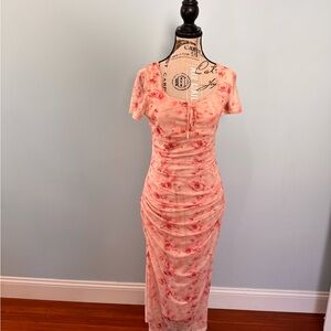 Elegant Pink Floral Dress